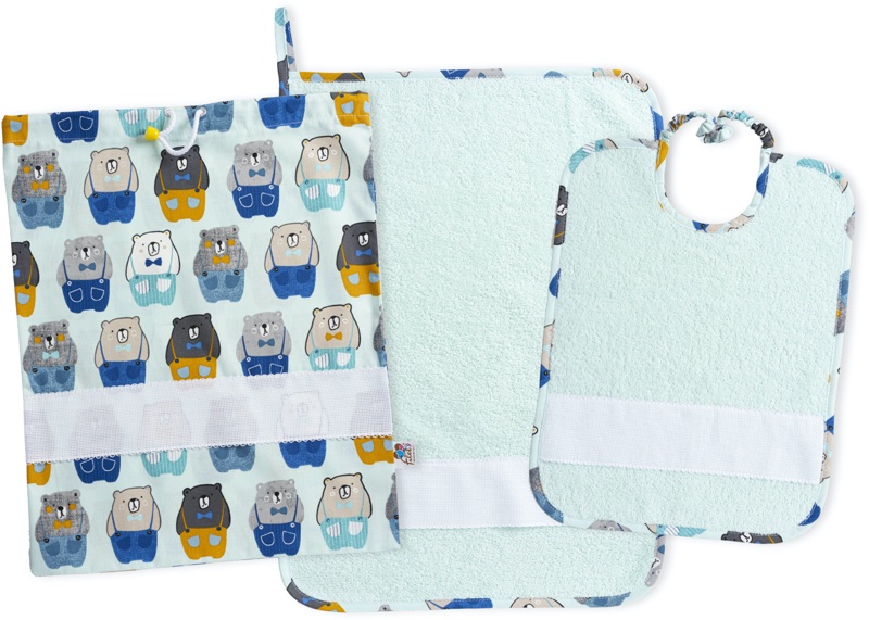 Trousse - Baby Bear - Bleu ciel de Filet - Enfants - Supports à broder -  Casa Cenina