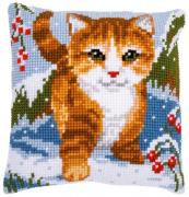 Front Cushion: Cat in the Snow