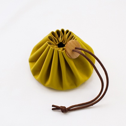 Himeji Leather Pouch - Yellow