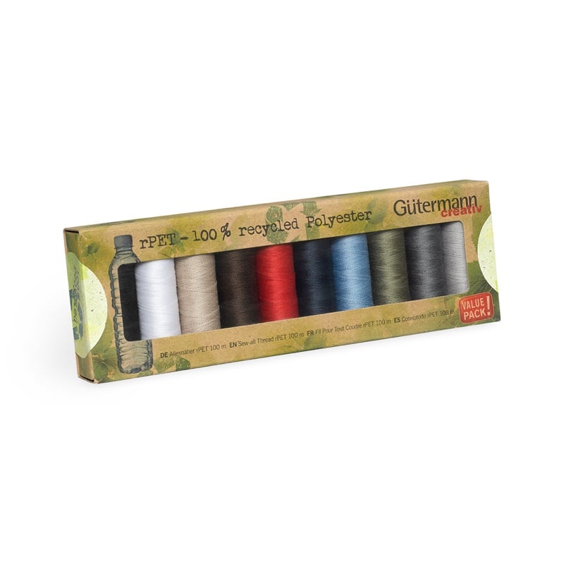 100% Recycled Polyester Sewing Thread Set - Basic From Gütermann - Sew-all  Thread 100mt. - Threads & Yarns - Casa Cenina