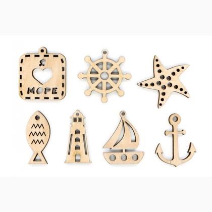 Little embroidery decoration set - Sea