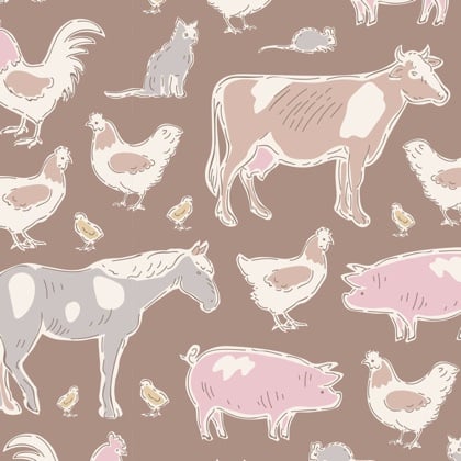 Farm Animals Brown