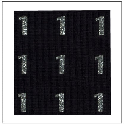 Glitter Numbers - \"1\"