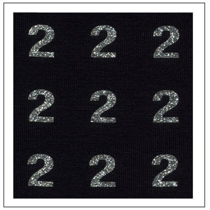 Glitter Numbers - \"2\"
