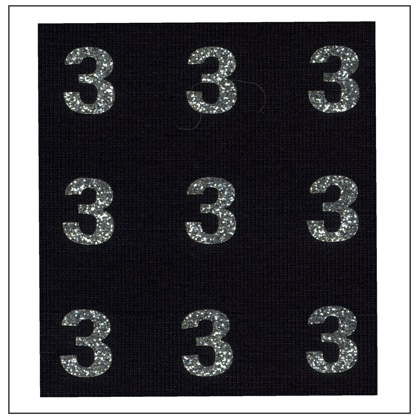 Glitter Numbers - \"3\"