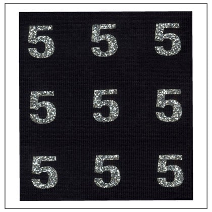Glitter Numbers - \"5\"