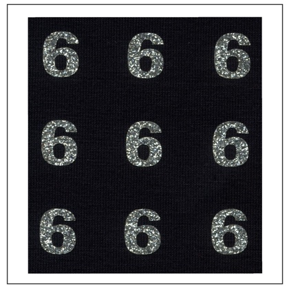 Glitter Numbers - \"6\"