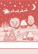Kitchen towel - Snow Lurex - Red