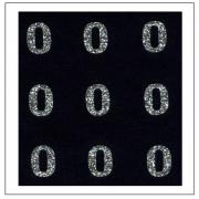 Glitter Numbers - "0" (ZERO)