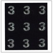 Glitter Numbers - "3"
