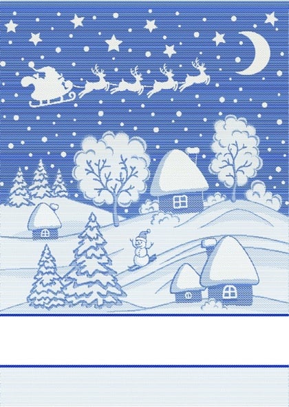 Kitchen towel - Snow Lurex - Blue