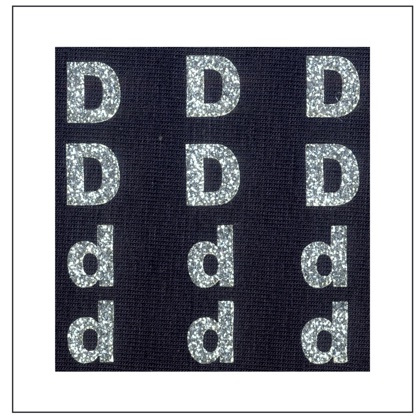 Glitter Letters - \"D\" \"d\"