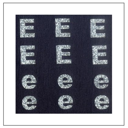 Glitter Letters - \"E\" \"e\"
