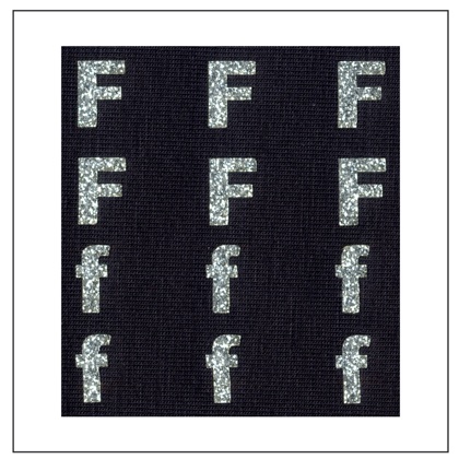 Glitter Letters - \"F\" \"f\"