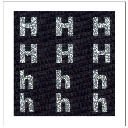 Glitter Letters - \"H\" \"h\"