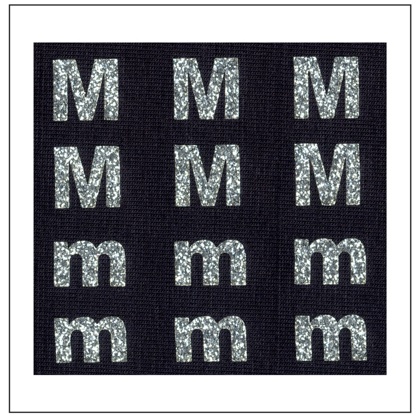 Glitter Letters - \"M\" \"m\"