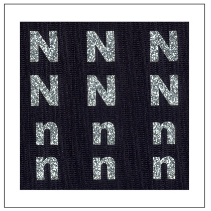 Glitter Letters - \"N\" \"n\"