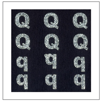 Glitter Letters - \"Q\" \"q\"