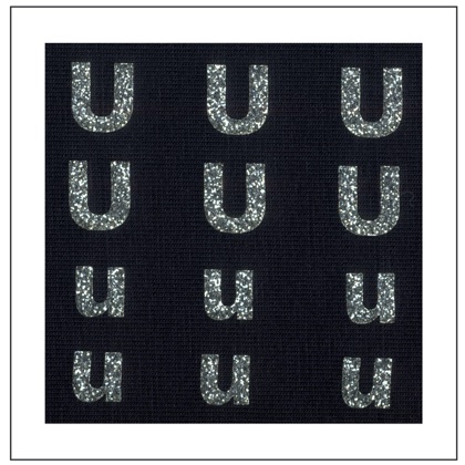 Glitter Letters - \"U\" \"u\"