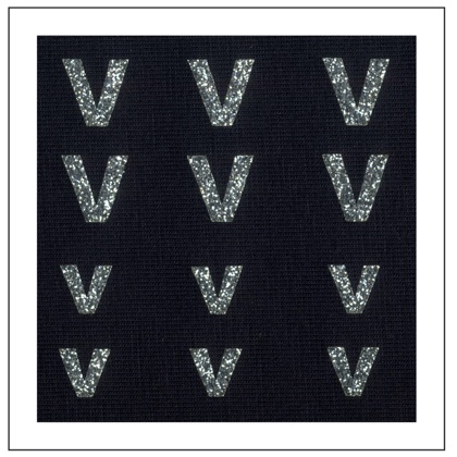 Glitter Letters - \"V\" \"v\"