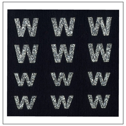 Glitter Letters - \"W\" \"w\"