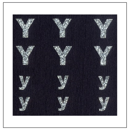 Glitter Letters - \"Y\" \"y\"