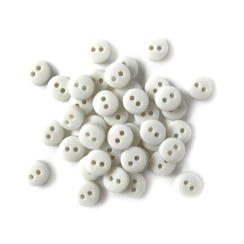 Tiny Buttons - White 1556