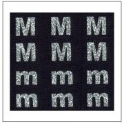 Glitter Letters - "M" "m"