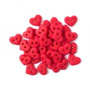 Tiny Buttons - Red Hearts 1826