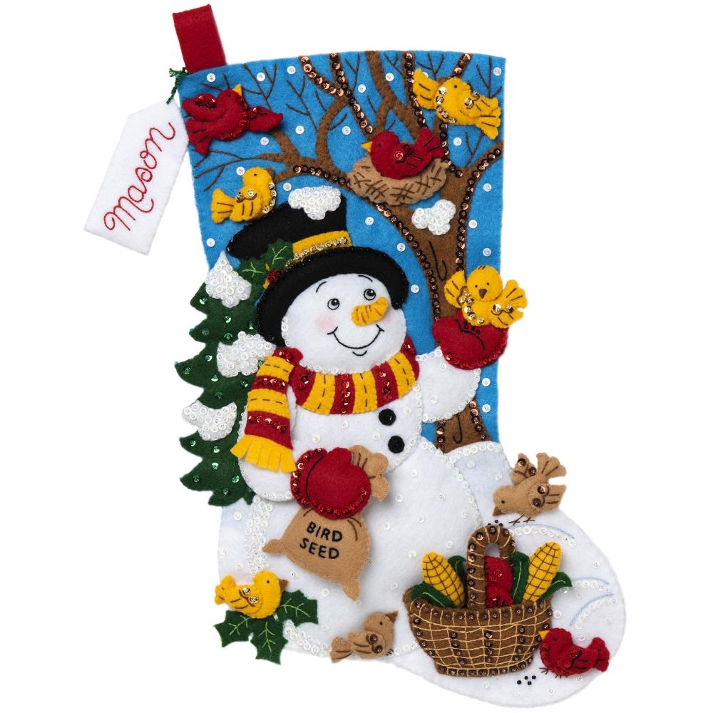 Holiday Hearth Felt Stocking Applique From Bucilla - Bucilla - Kits - Casa  Cenina