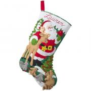 Bucilla® 18 Jolly Pups Santa Felt Stocking Applique Kit