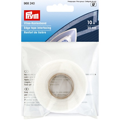 Edge tape interfacing, iron-on - 20mm - White