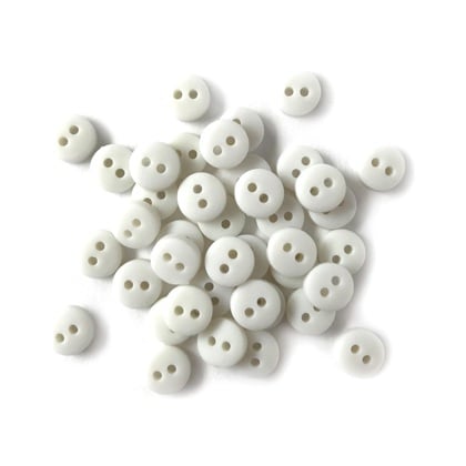 Tiny Buttons - White 1556 From Buttons Galore and More - Buttons Galore -  Beads, Charms, Buttons - Casa Cenina