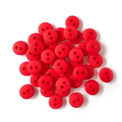 Tiny Buttons - Red 1590