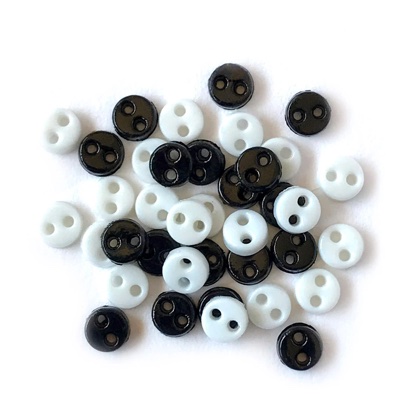 Tiny Buttons - Black & White Micro 1811