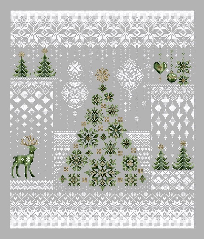 Winter Christmas Washi Tape Snowing White Trees on Grey Snow