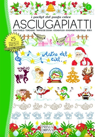 Cross stitch pocket book 7 - Xmas Kitchen Towels From Prima Donna Editore -  Books and Magazines - Books and Magazines - Casa Cenina