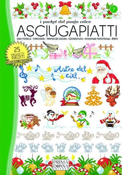 Cross stitch pocket book 7 - Xmas Kitchen Towels