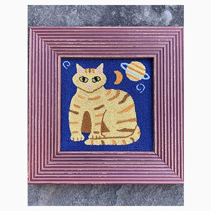 Cosmic Cat (punchneedle)