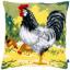 Front Cushion: White Rooster