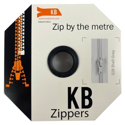 All-purpose coil zipper, shell grey (028)