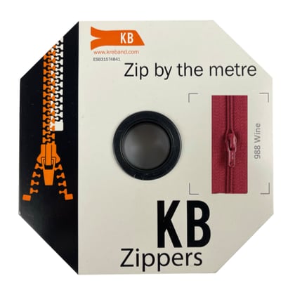 All-purpose coil zipper, wine (988)