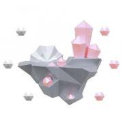 Island with Crystals - Papercraft Kit