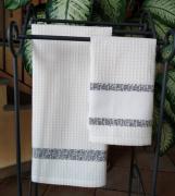 Couple of bath towels - Honeycomb - Anthracite