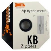 All-purpose coil zipper, shell grey (028)
