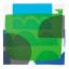 Masaru Suzuki Double-Face Furoshiki - Water Bird Green & Navy Bl