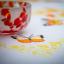 Squared Tablecloth - Orange Flowers and Butterflies