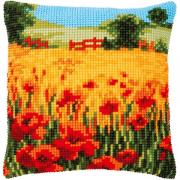 Front Cushion: Poppies Landscape