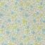 Organic cotton printed fabric - Yellow and blue flowers