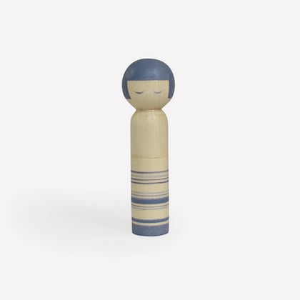 Kokeshi Doll Pincushion - Blue